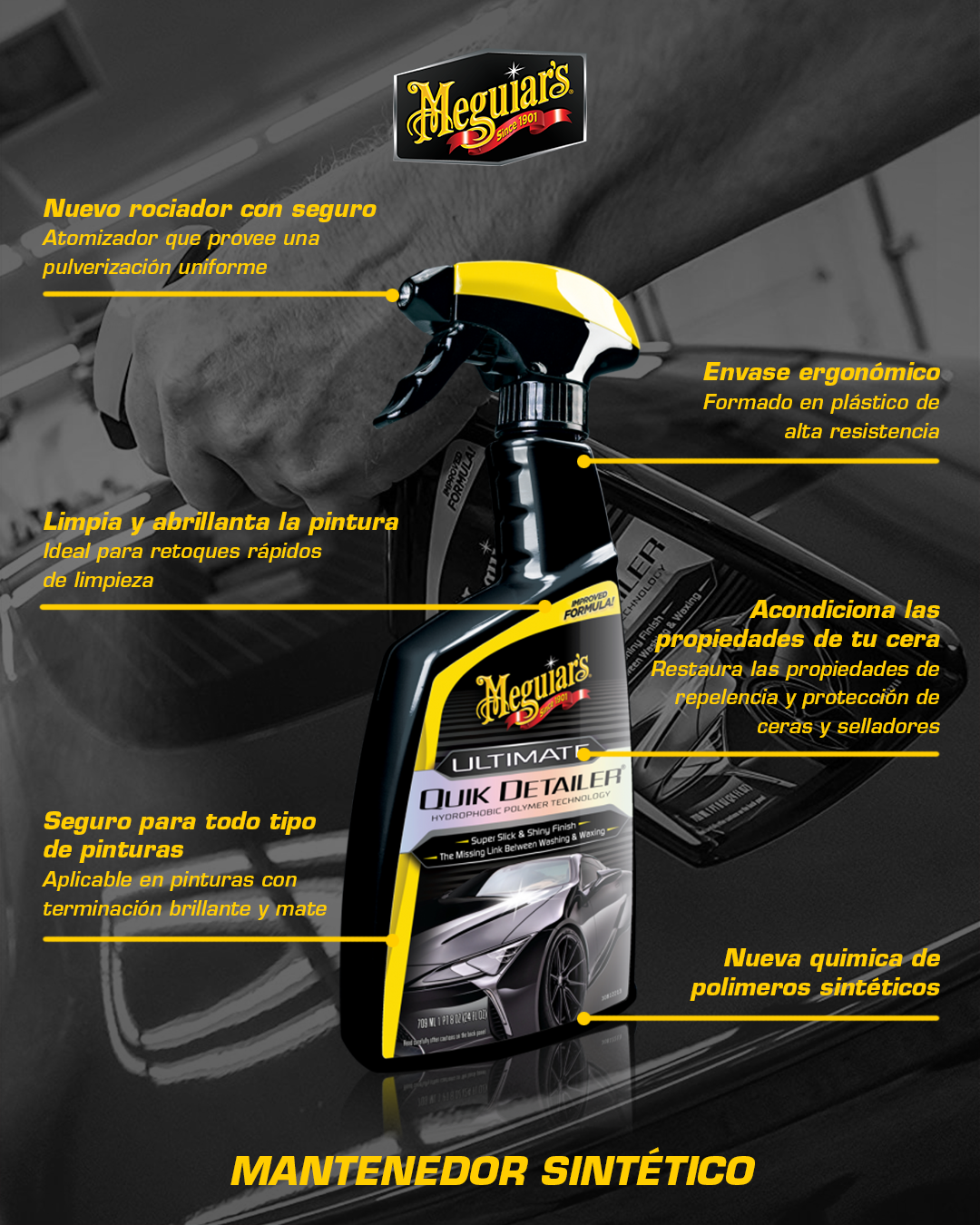 Abrillantador con Protección Ultimate Quik Detailer 650ml · Meguiar's (G201024)