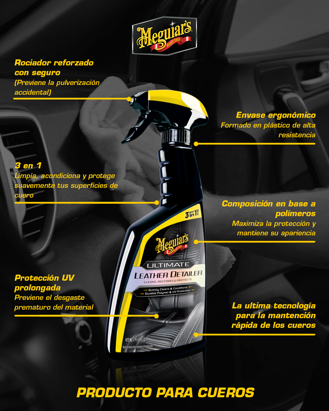 Acondicionador Express Ultimate Leather Detailer 473ml · Meguiar's (G201316)