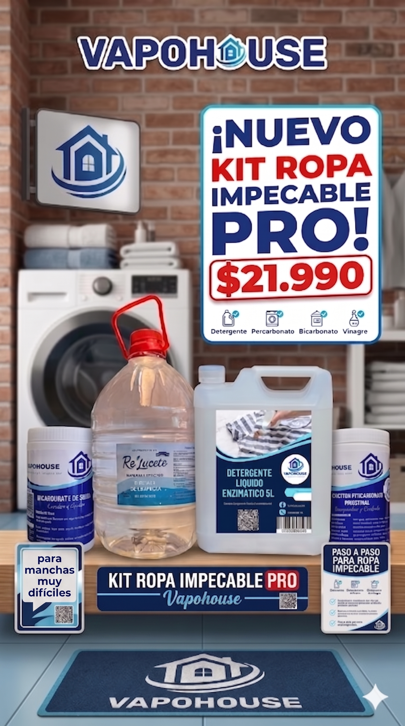 Kit Ropa Impecable PRO Vapohouse