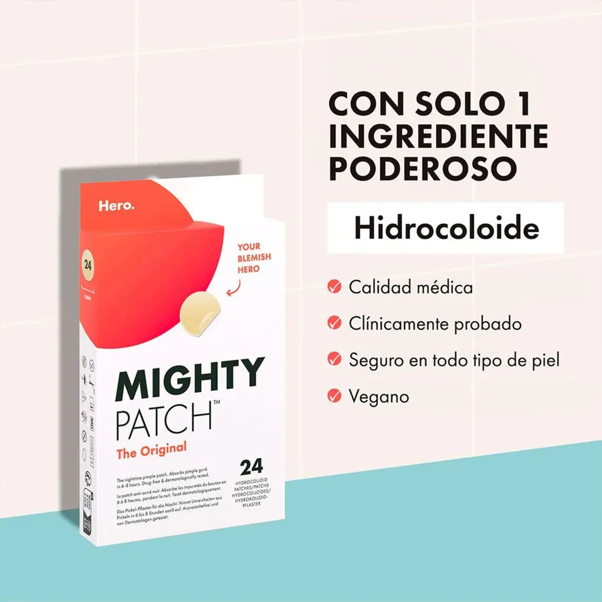 Parche Antiacné Mighty Patch Original 24u Hero