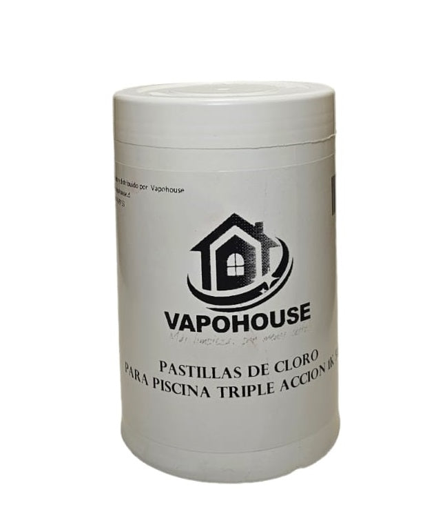 Pack 12u Pastillas De Cloro Triple Accion Para Piscina 1k Vapohouse