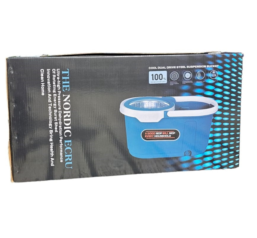 Mopa Giratoria 360° Con Canasto De Acero Inoxidable 1U Vapohouse