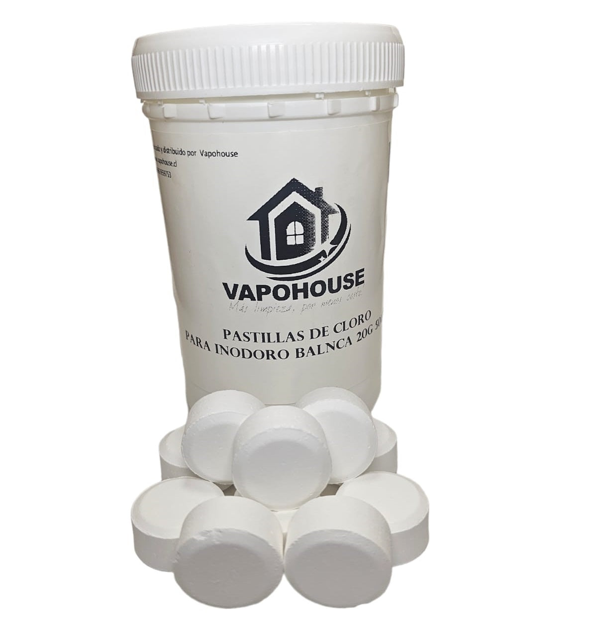 Pastillas De Cloro Para Inodoro Balnca 20g 50u 1k Vapohouse