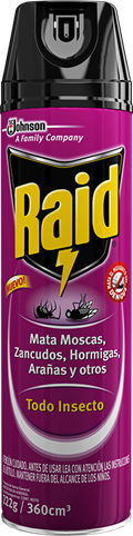 Insecticida Aerosol Insecto Moscas Zancudos Hormig 360cm³ Raid
