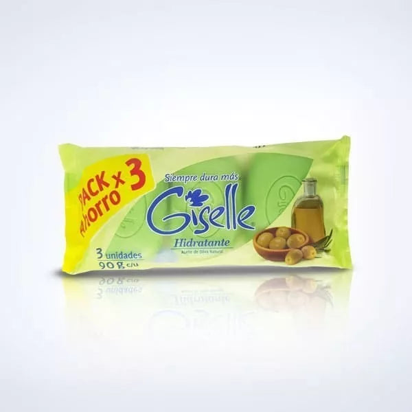 Jabón en Barra Giselle Hidratante Pack 3 270g Popeye