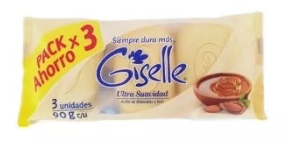 Jabón en Barra Giselle Ultra Suavidad Pack 3 270g Popeye