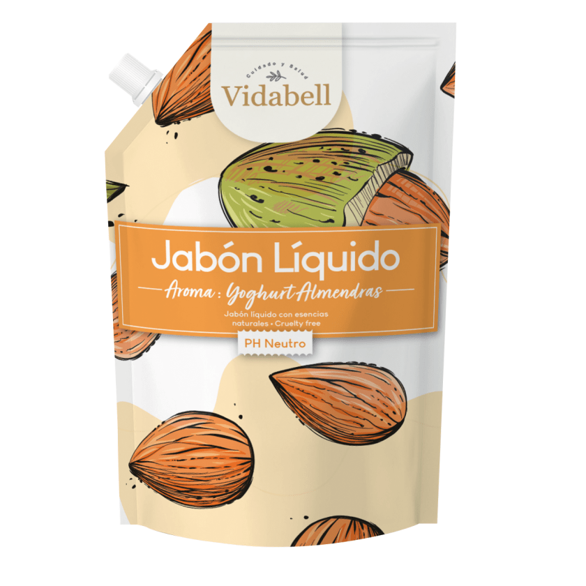 Jabon Liquido Ph Neutro Aroma Yoghurt Almendras 750L Vidabell