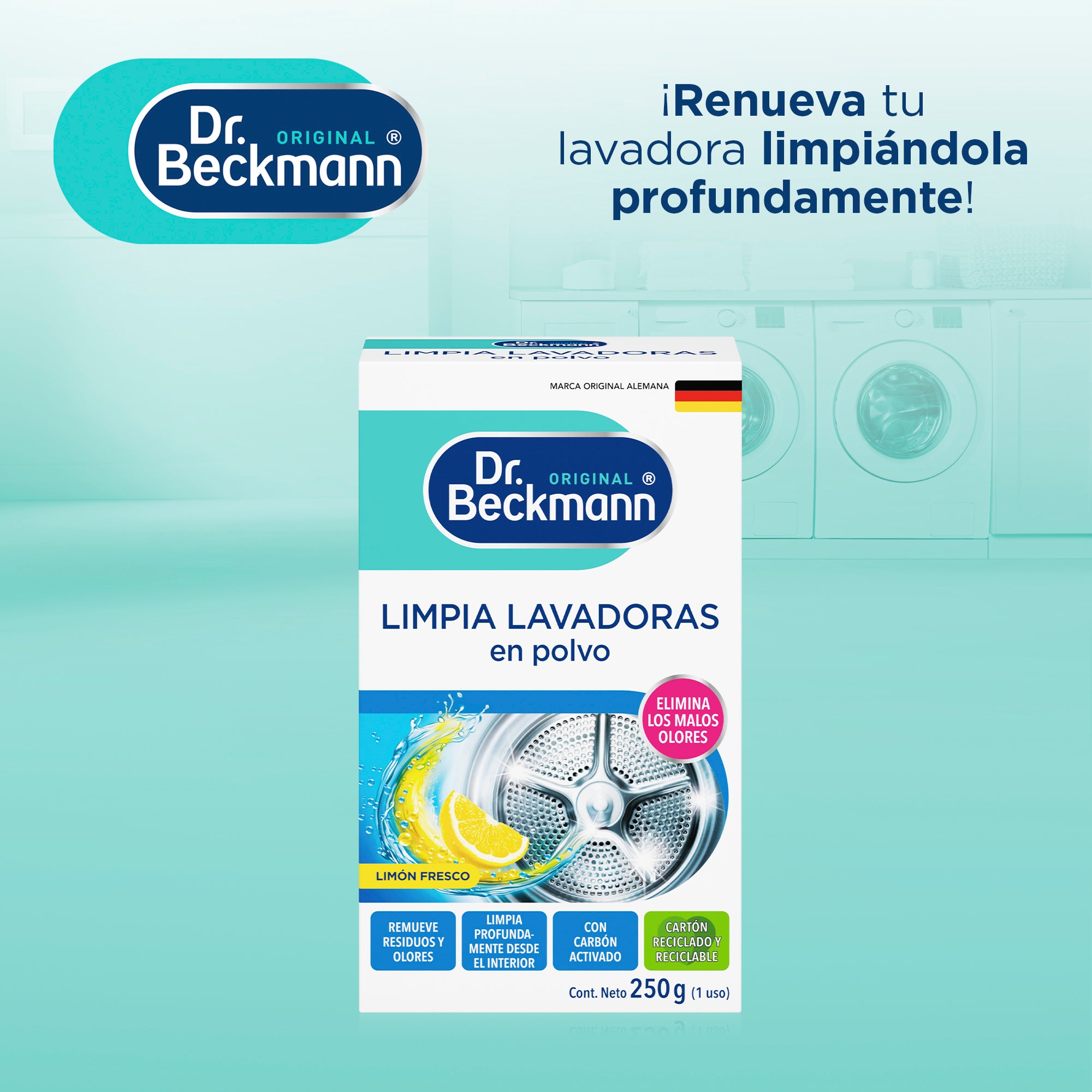 Limpia Lavadora En Polvo 250g Dr.Beckmann