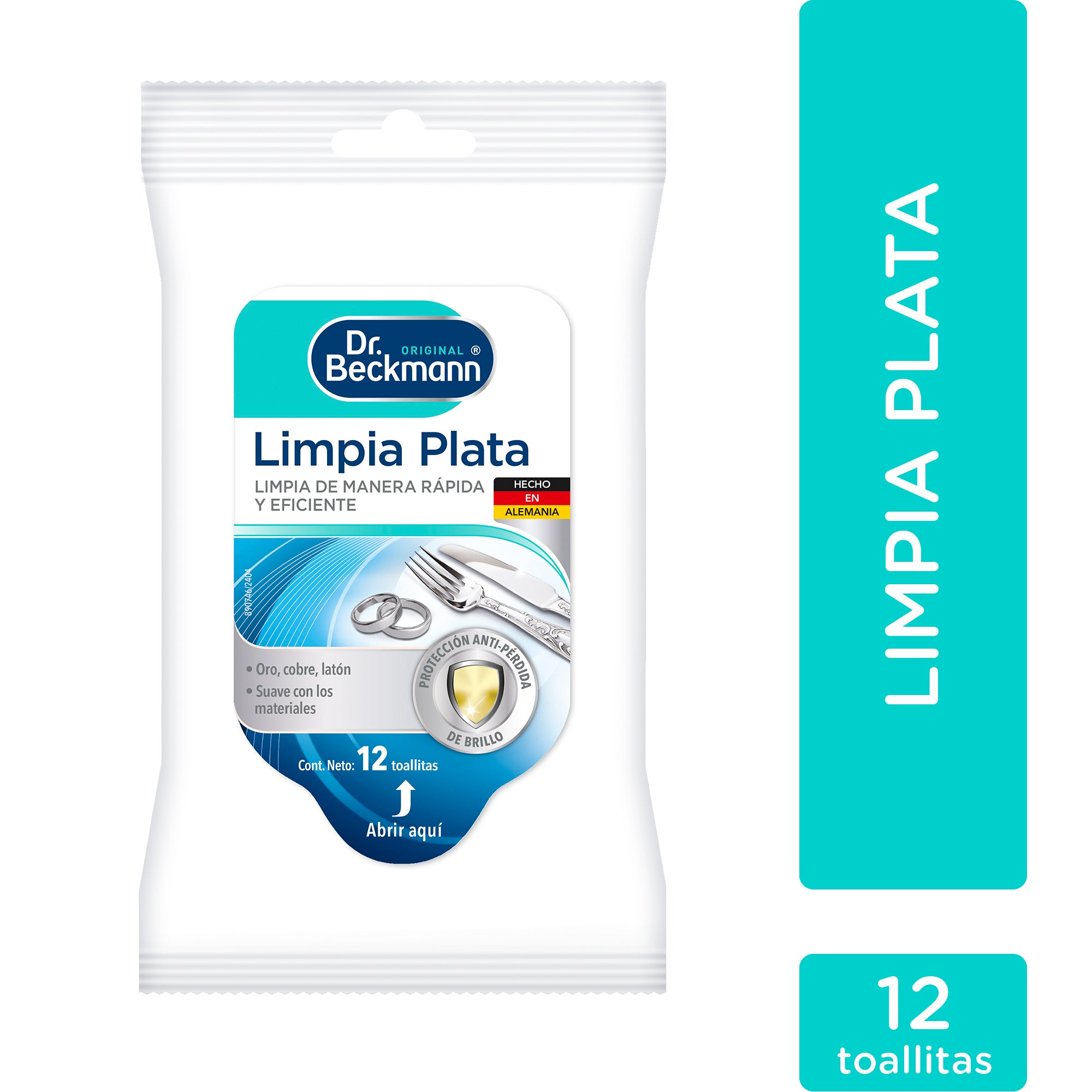 Toallitas Limpia Plata 12u Dr.Beckmann