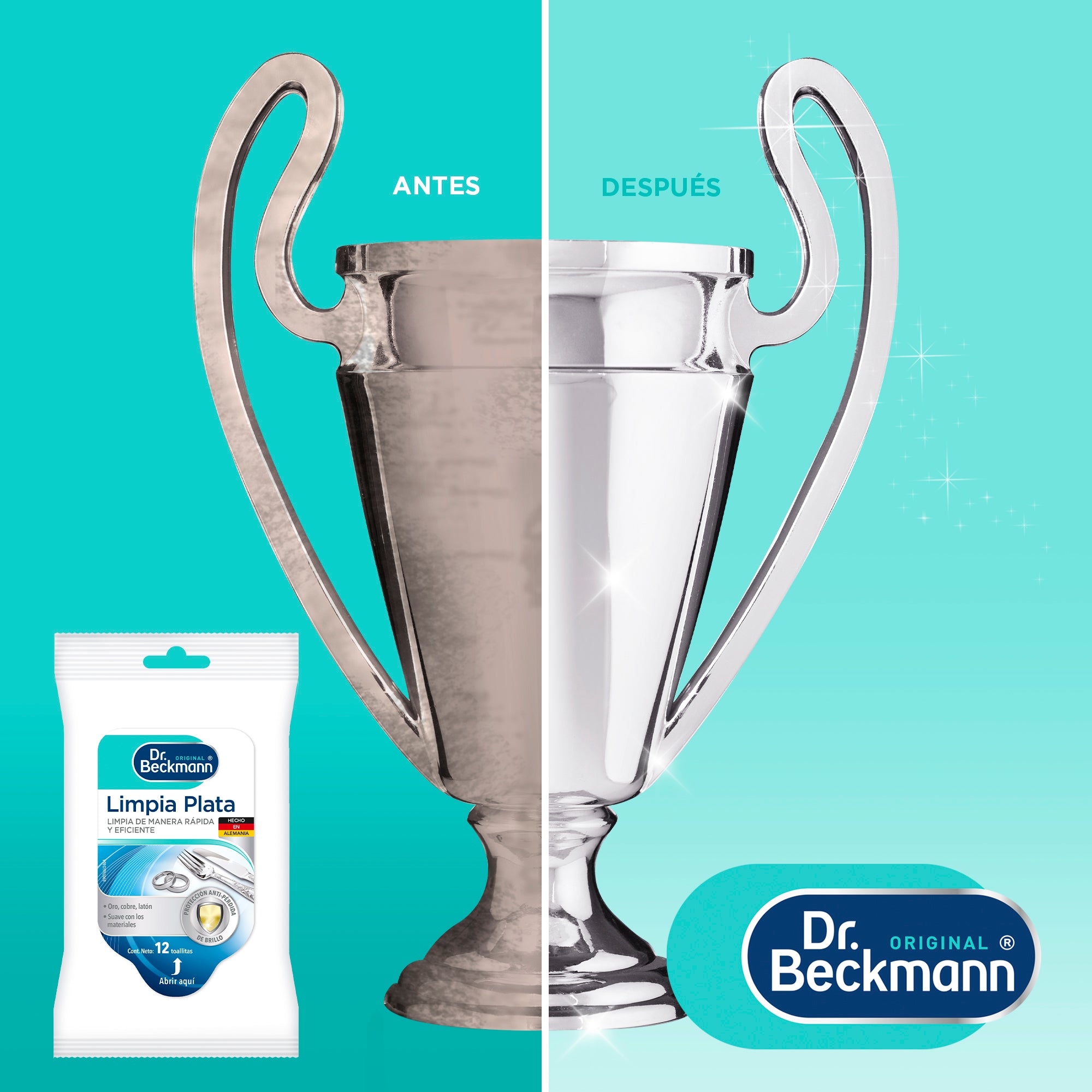 Toallitas Limpia Plata 12u Dr.Beckmann