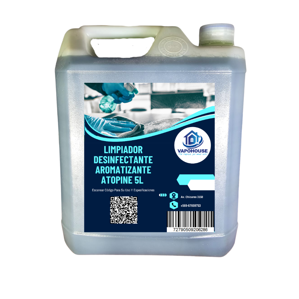 Limpiador Desinfectante Aromatizante Atopine 5L Vapohouse