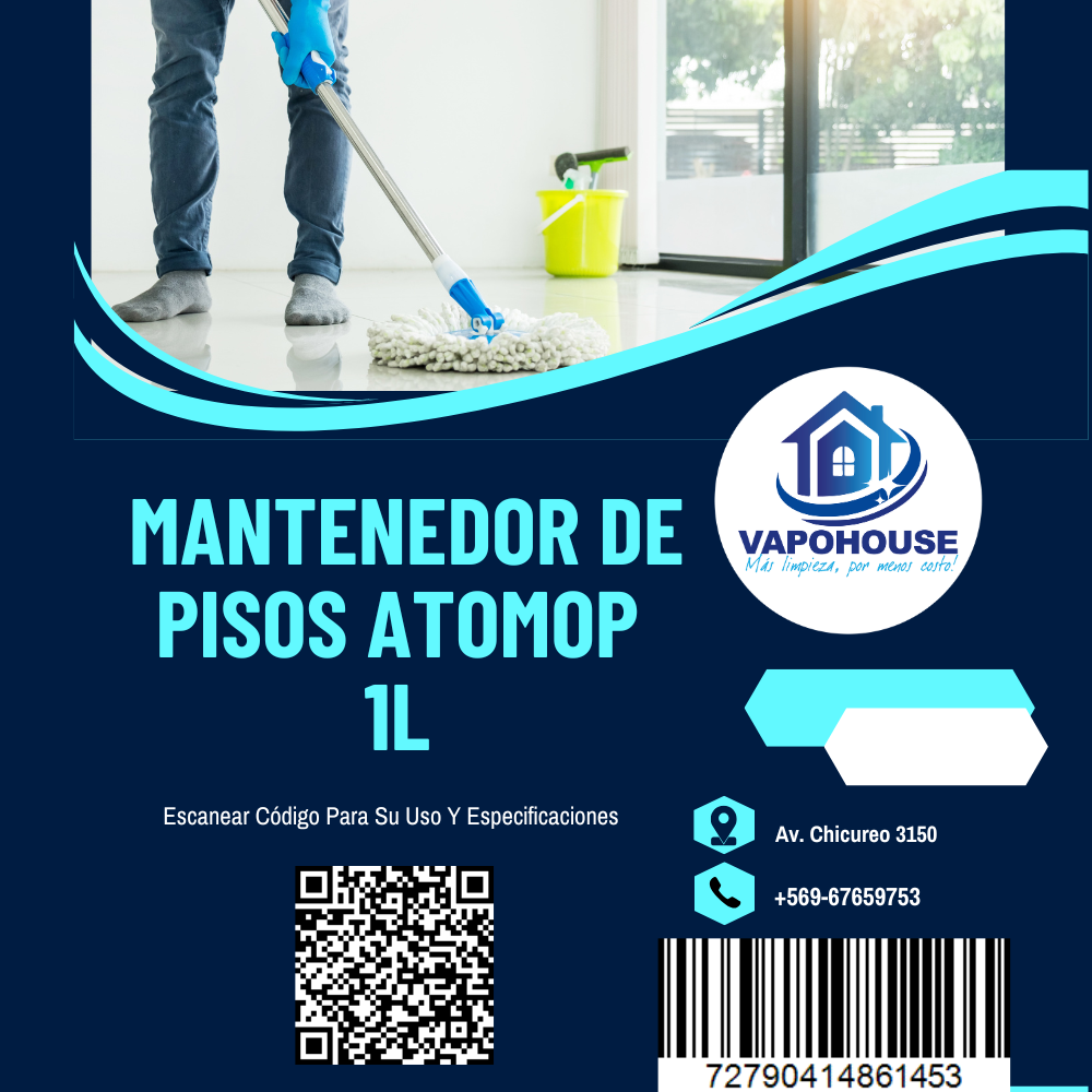 Mantenedor De Pisos Atomop 1L Vapohouse