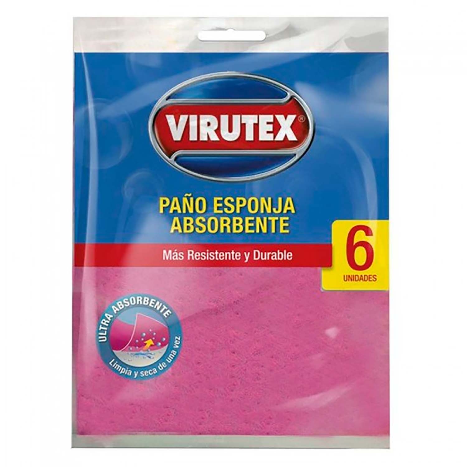 Paño Esponja Multiuso 18x17 cm 6u Virutex