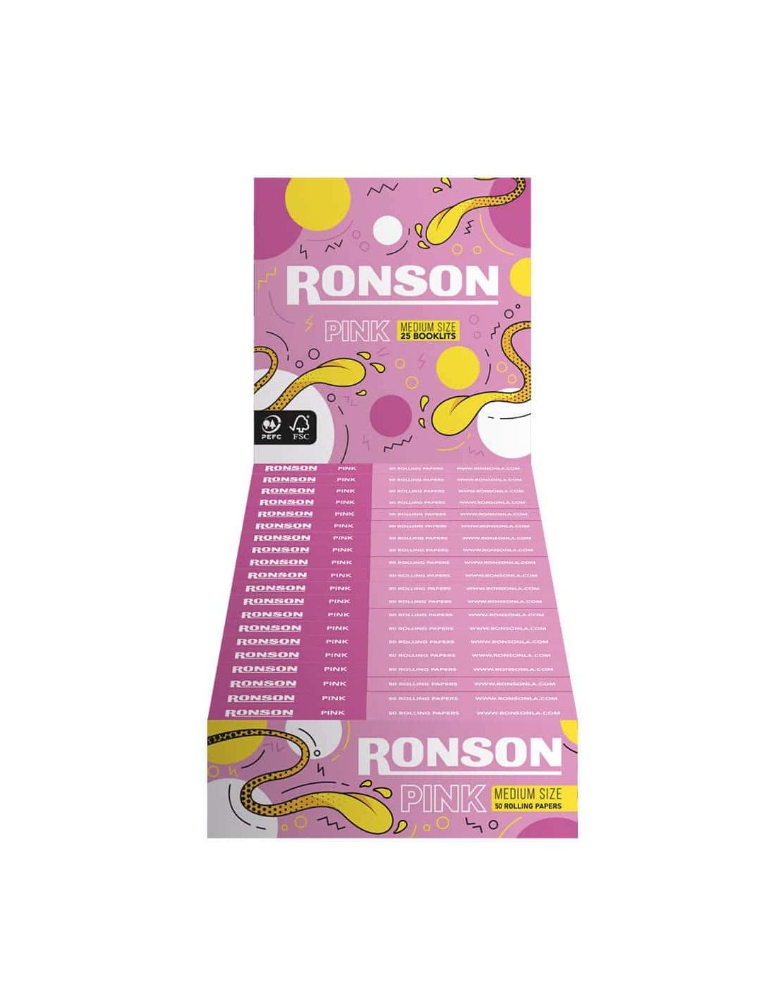 Pack 25u Papelillos Pink Medium Size 1u Ronson