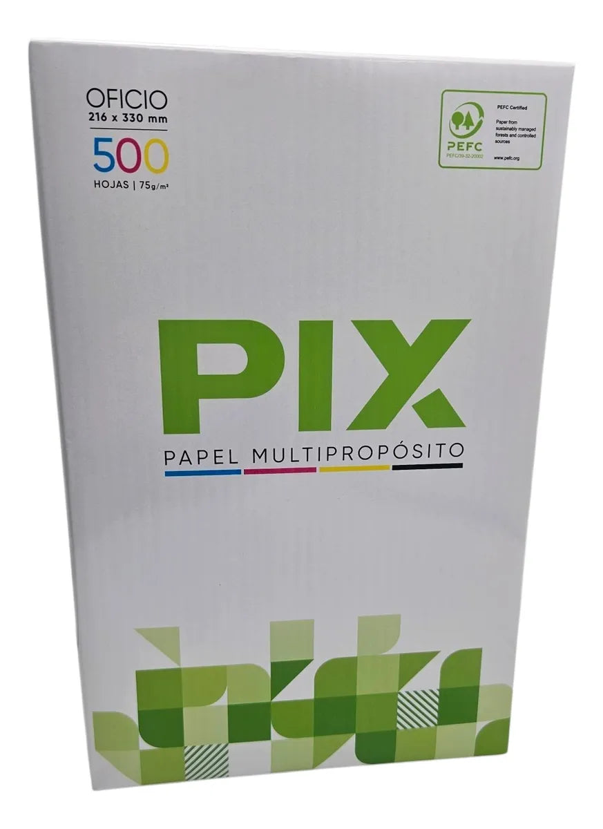 Papel Fotocopia Multiproposito Tamaño Oficio 500 Hojas Pix