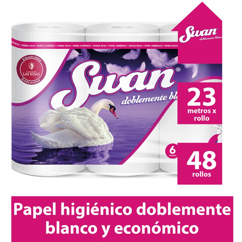 Papel Higiénico Doble Hoja 22m 48 Rollos Suan