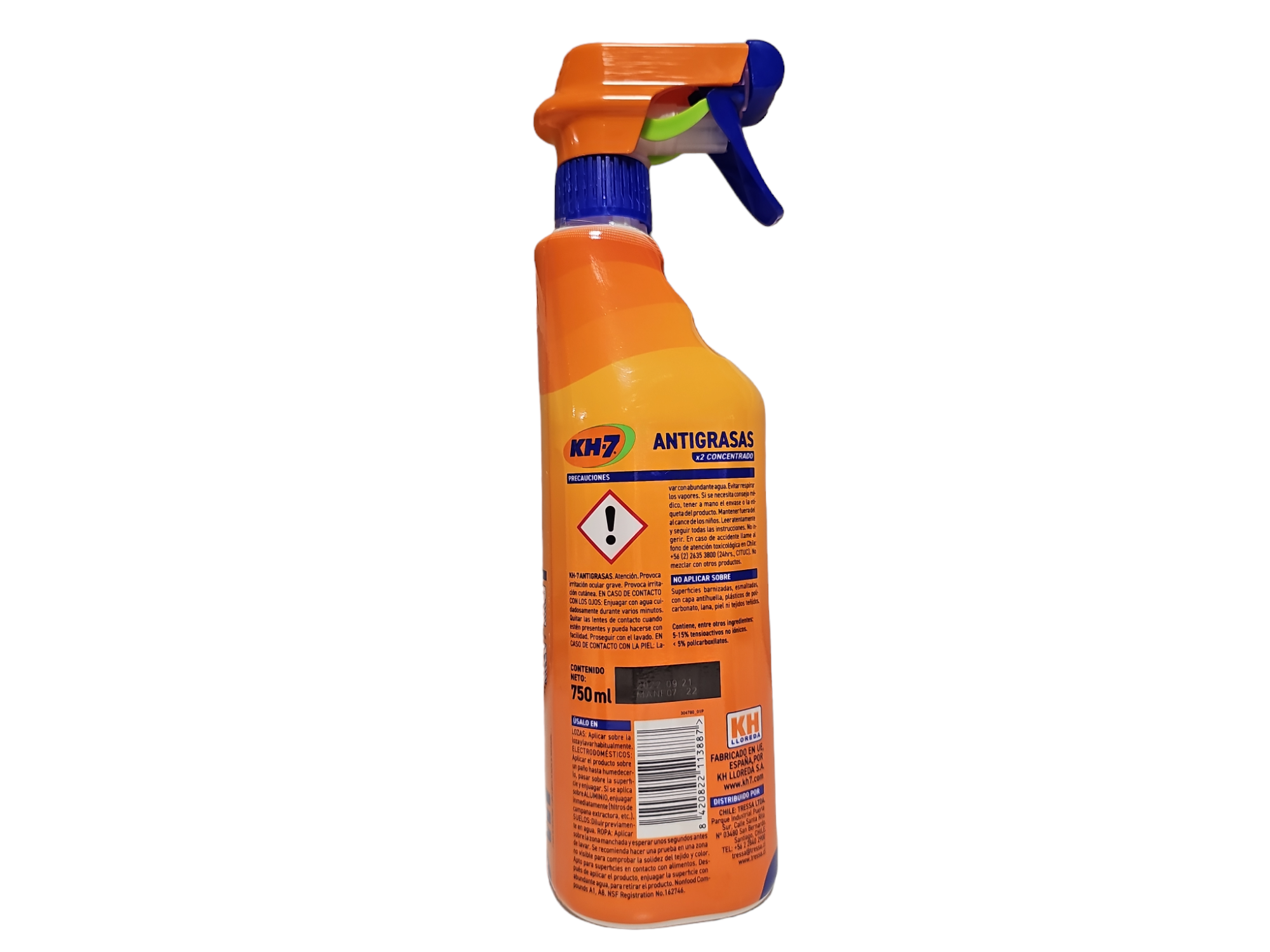 Limpiador Antigrasa Gatillo 750ml KH7