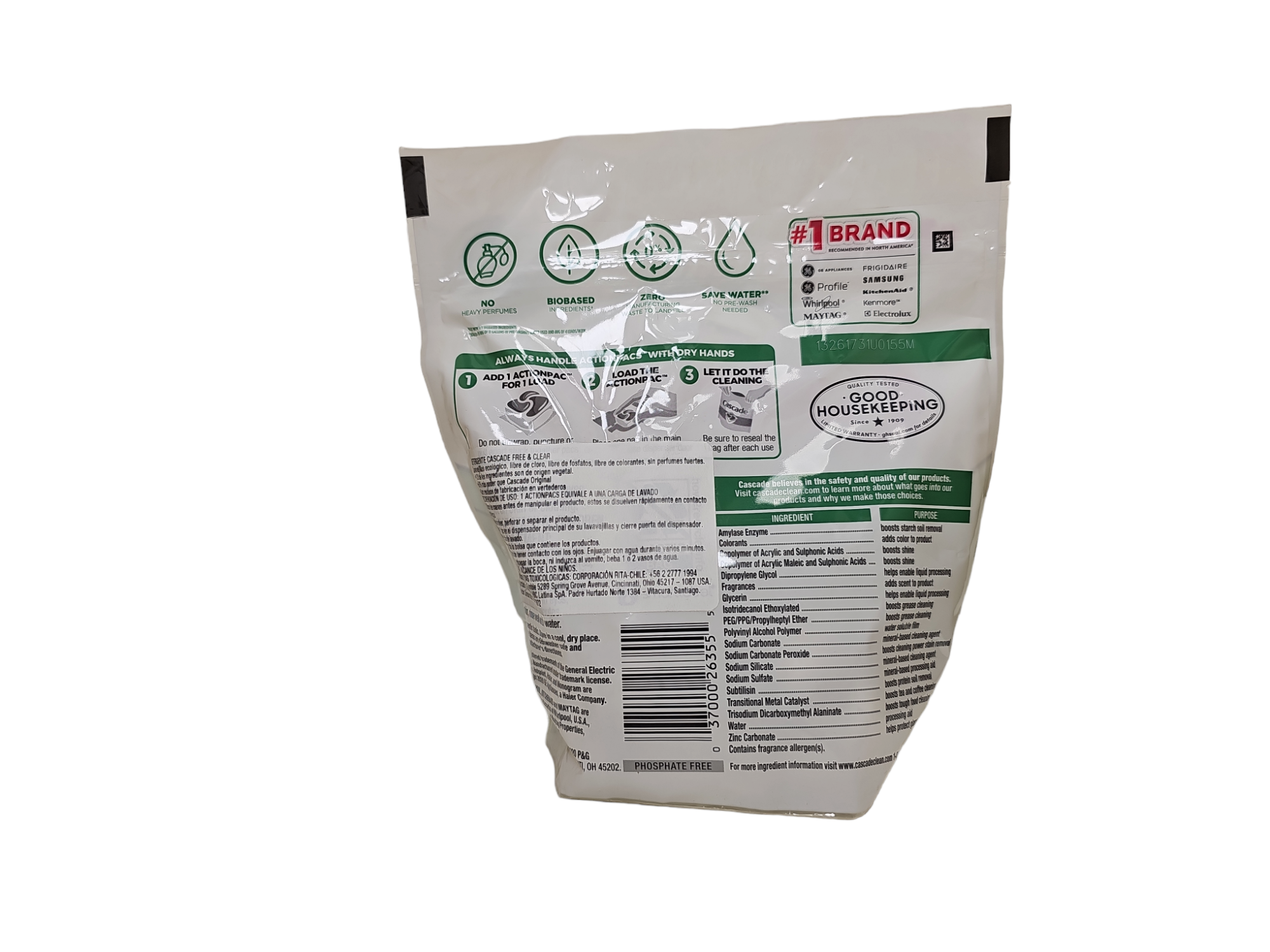 Lavavajillas Cascade Free & Pacs 14Un