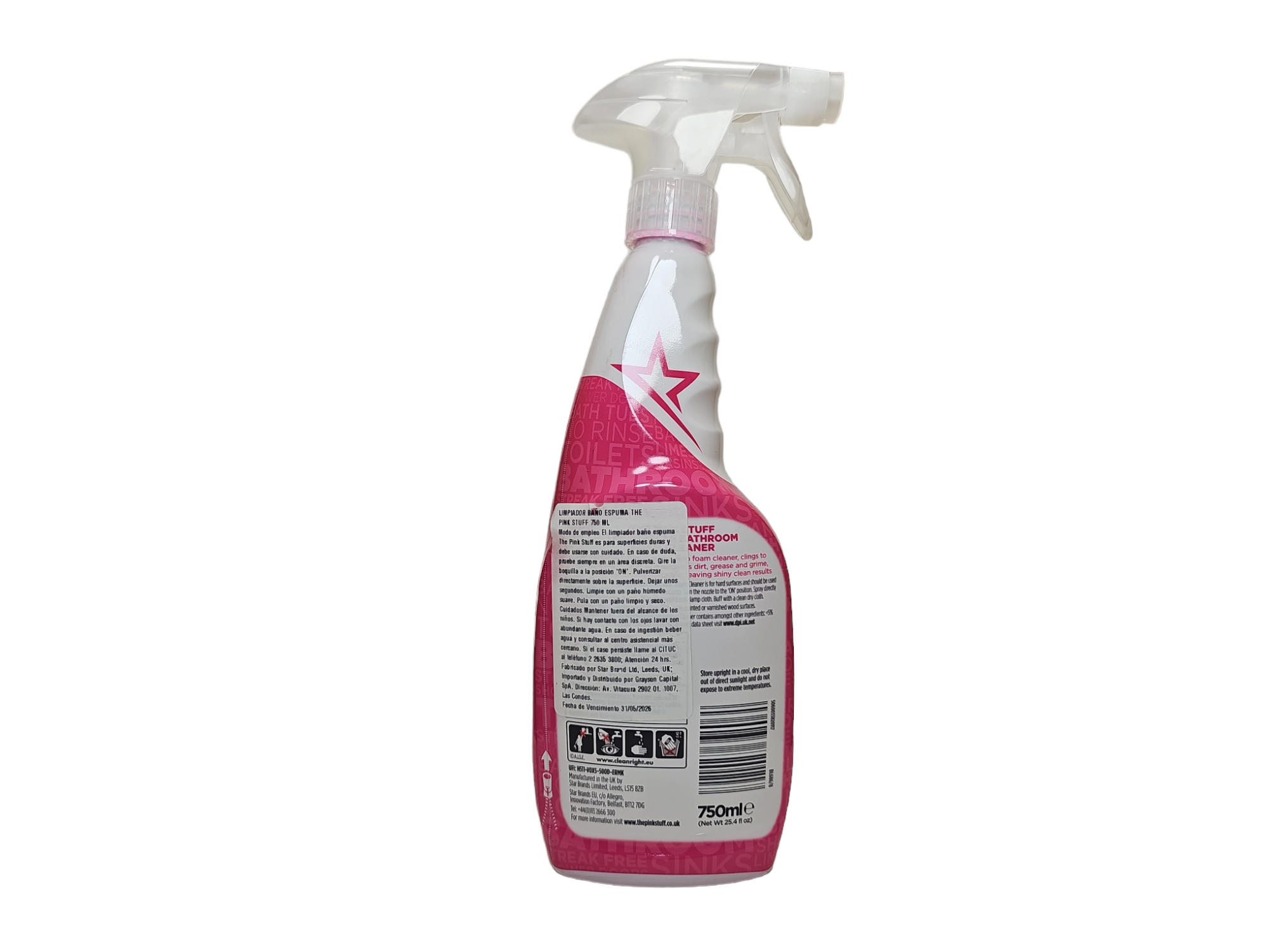 Limpiador Baño Espuma 750ml The Pink Stuff