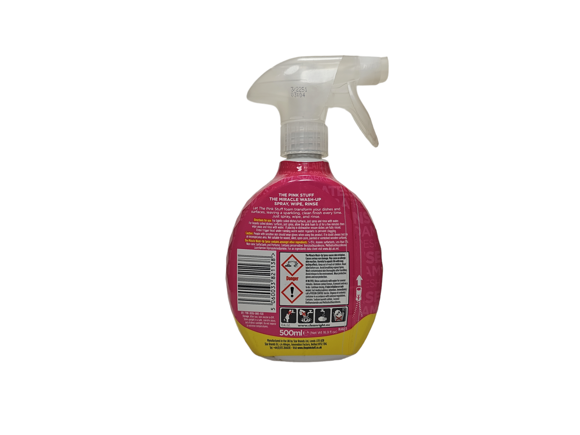 Lavaloza Wash Up Spray 500ml The Pink Stuff