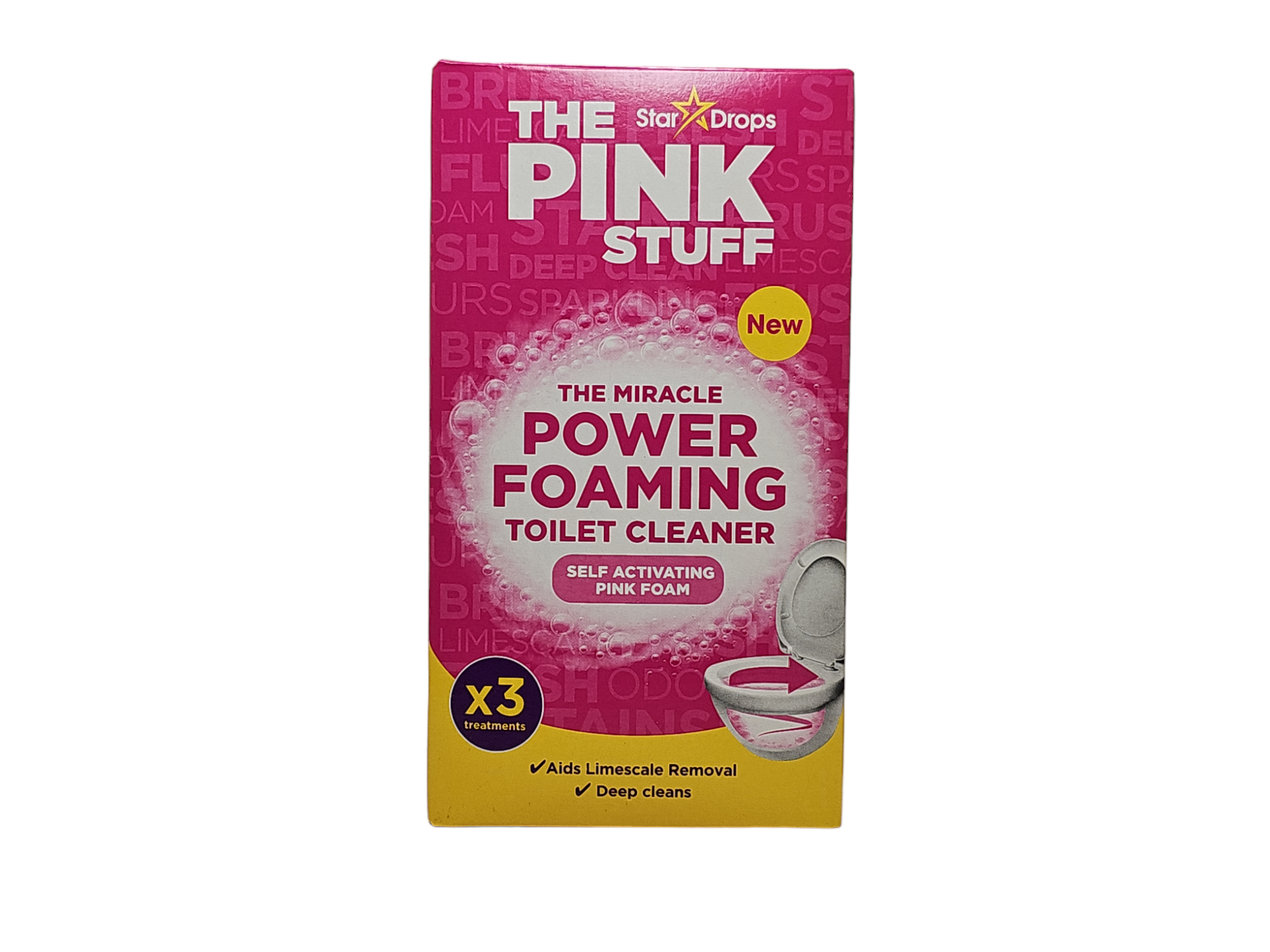Espuma Activa Limpia Inodoro The Pink Stuff 3 Un x 100g (300g)