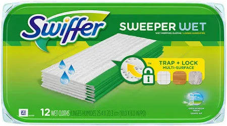 Repuesto Mopa Starter Sweeping Cloths Of 12u (Paño Humedo) Swiffer