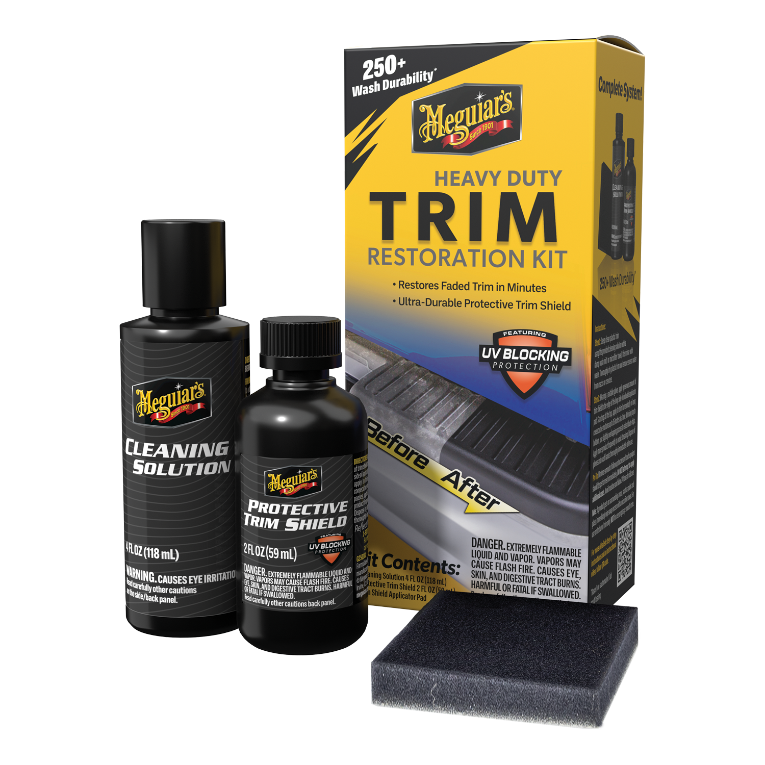 Restaurador Molduras Defensas Plasticos Heavy Duty Trim Kit (G250100) Meguiar’s
