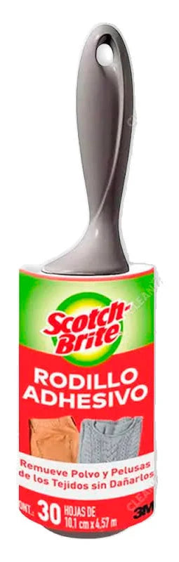 Rodillo Adhesivo Quita Polvo y Pelusas 30 Laminas 1u Scotch Brite