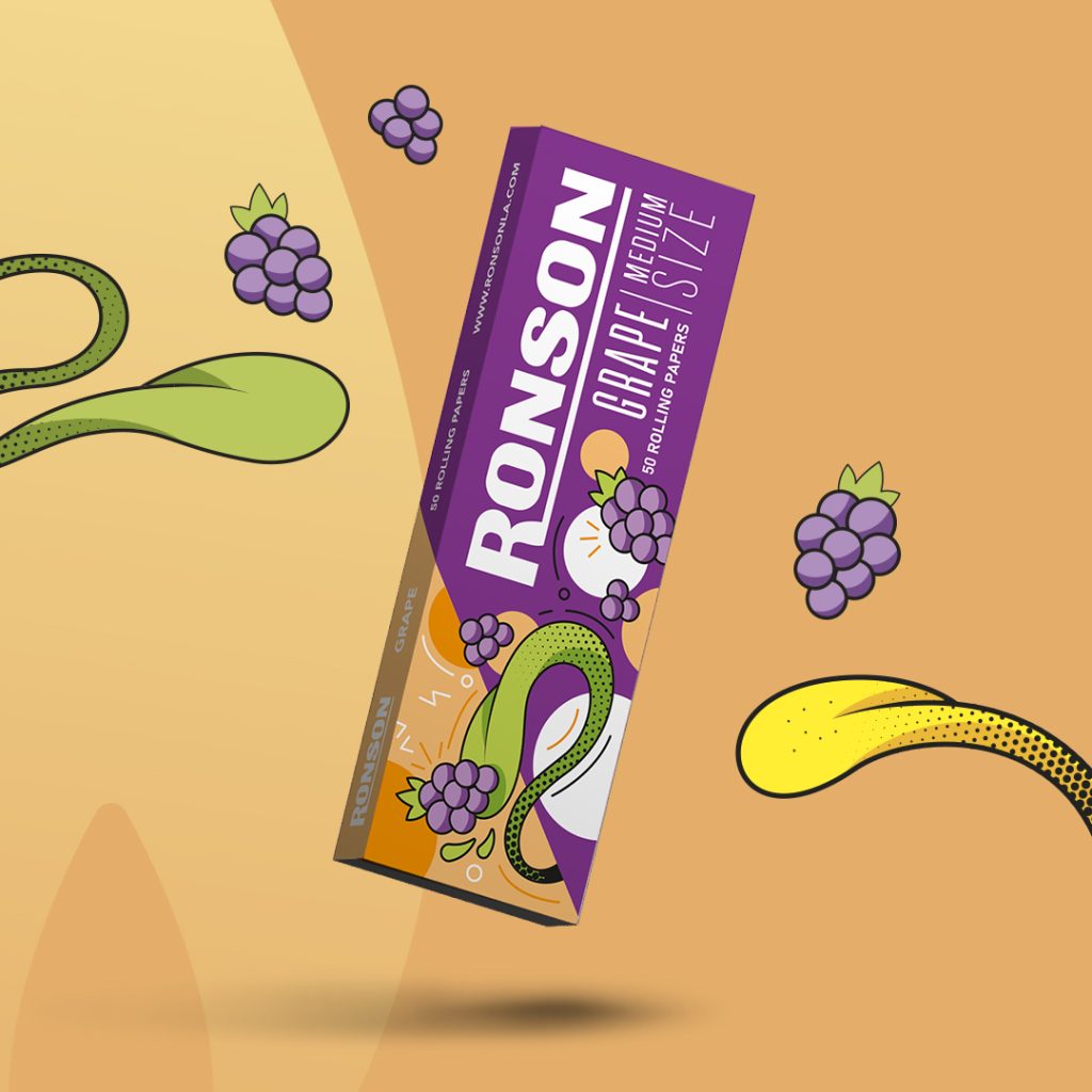 Papelillos Grape Medium Size 1u Ronson