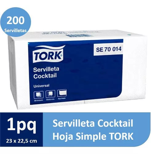 Servilletas Cocktail 23x22.5cm 200 Unidades Tork