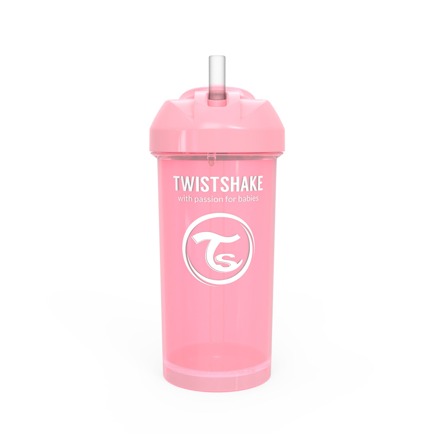 Vaso Con Bombilla Straw Cup Rosado 360ml Twistshake