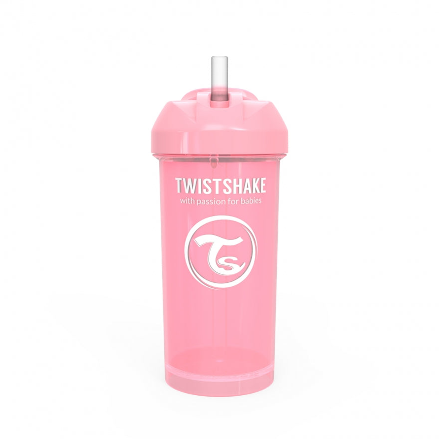 Vaso Con Bombilla Straw Cup Rosado 360ml Twistshake
