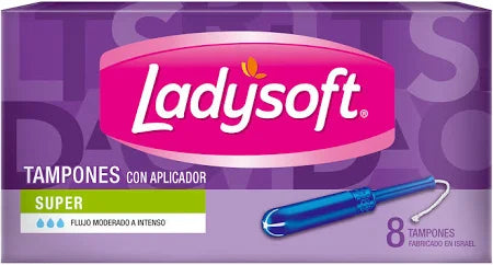 Tampones Con Aplicador Super Plus 8u Ladysoft