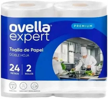 Toalla De Papel Doble Hoja 24m 2 Rollos Ovella