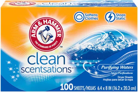 Toallas Suavizantes Antiestatica Purifying Waters 100u Arm Hammer