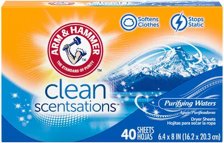Toallas Suavizantes Antiestatica Purifying Waters 40u Arm Hammer