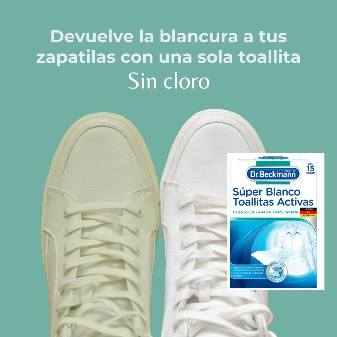 Toallitas Activas Super Blanco 15 Un Dr.Beckmann