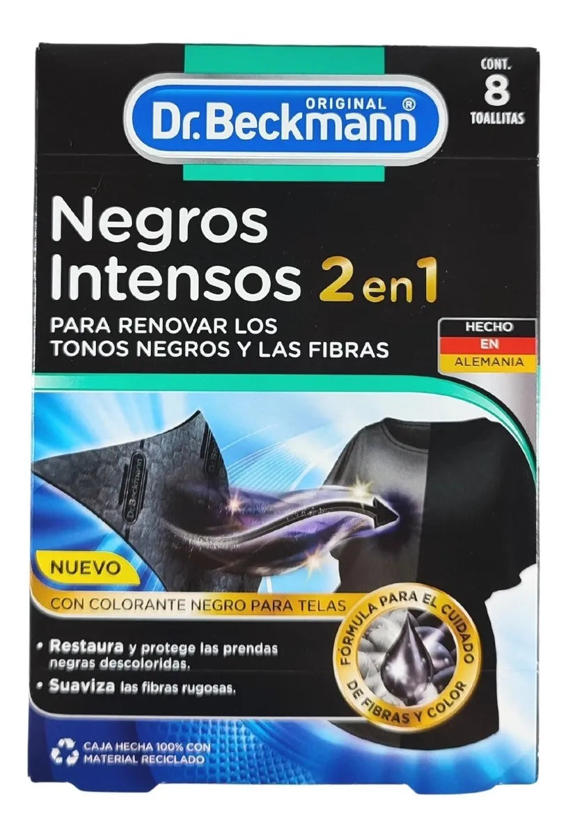 Toallitas Activas Negros Intensos Dr Beckmann 8 Un