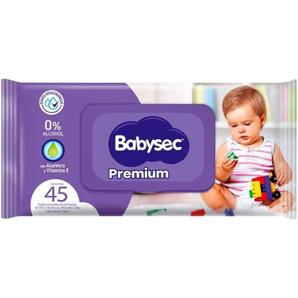 Toallitas Húmedas Premium Con Tapa 45Un Babysec
