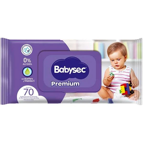 Toallitas Húmedas Premium Con Tapa 70Un Babysec