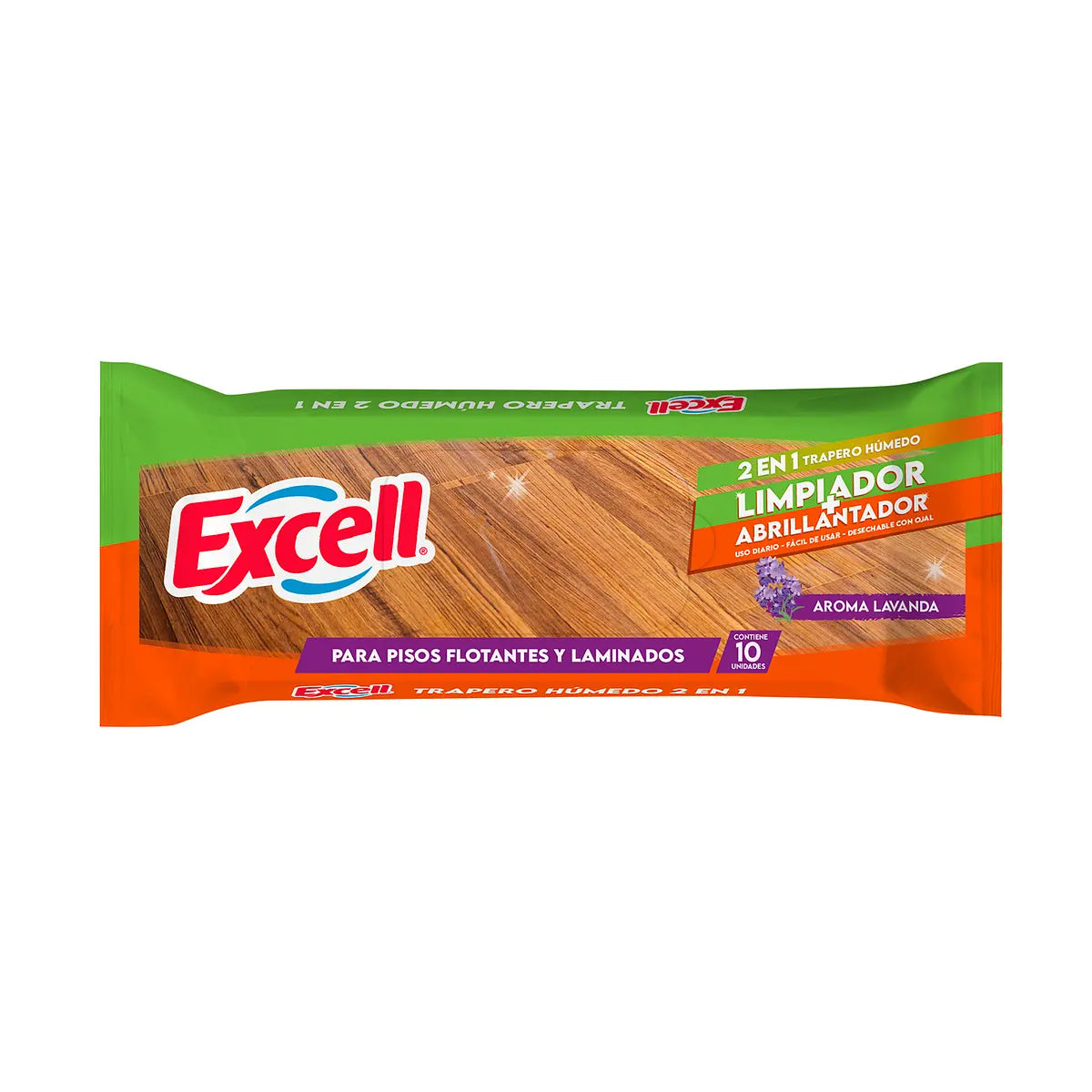 Trapero Humedo 2 en 1 Limpiador + Abrillantador 10u Excell