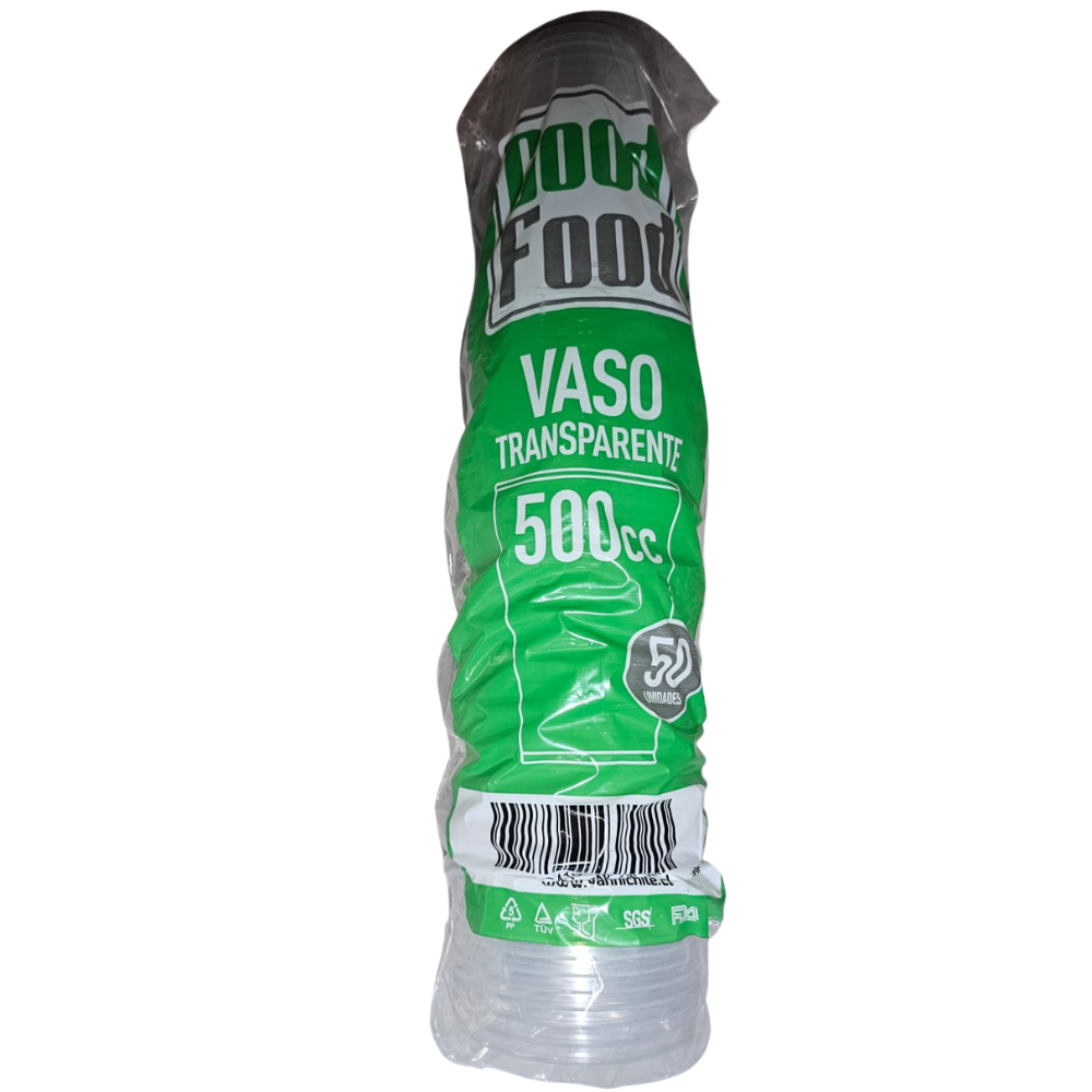 Vaso Transparente Desechable 500cc 50u Vanni