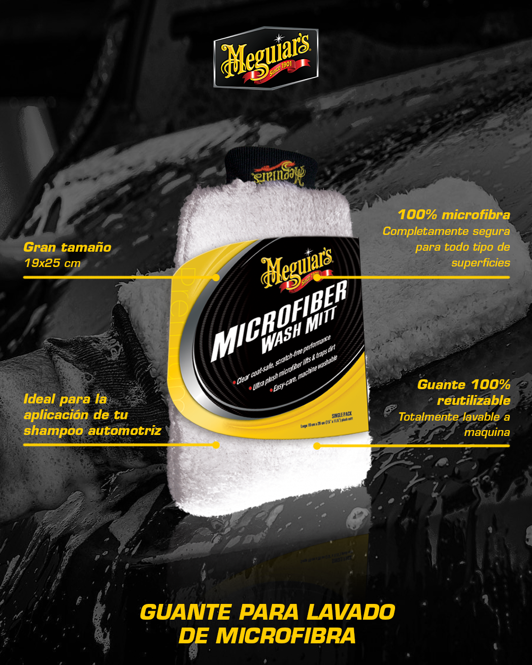 Guante De Lavado Microfiber Wash Mitt(X3002EU) Meguiar’s
