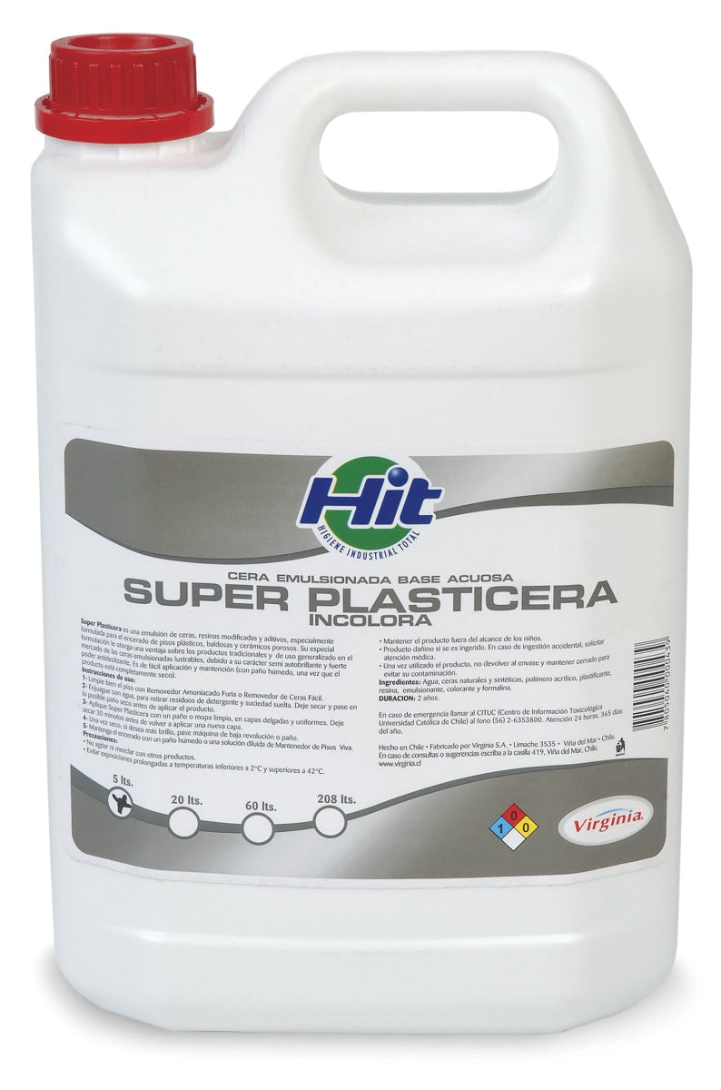 Cera Super Plastico Incoloro 5L Virginia