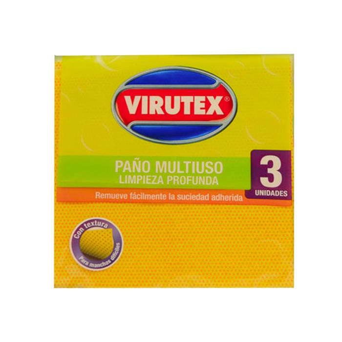 Paño Multiuso Limpieza Profunda Con Textura 3u Virutex