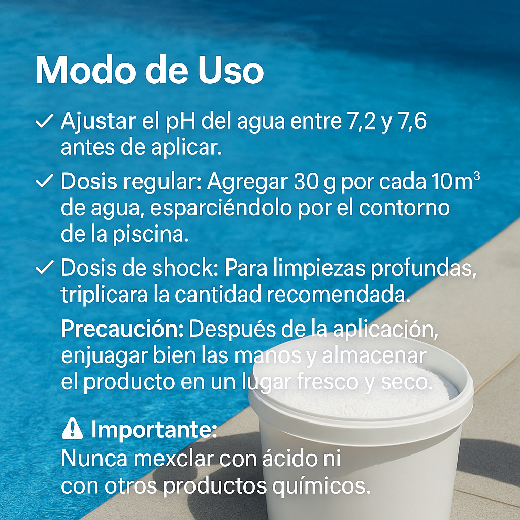 Cloro Granulado Para Piscina 60% 25k Vapohouse