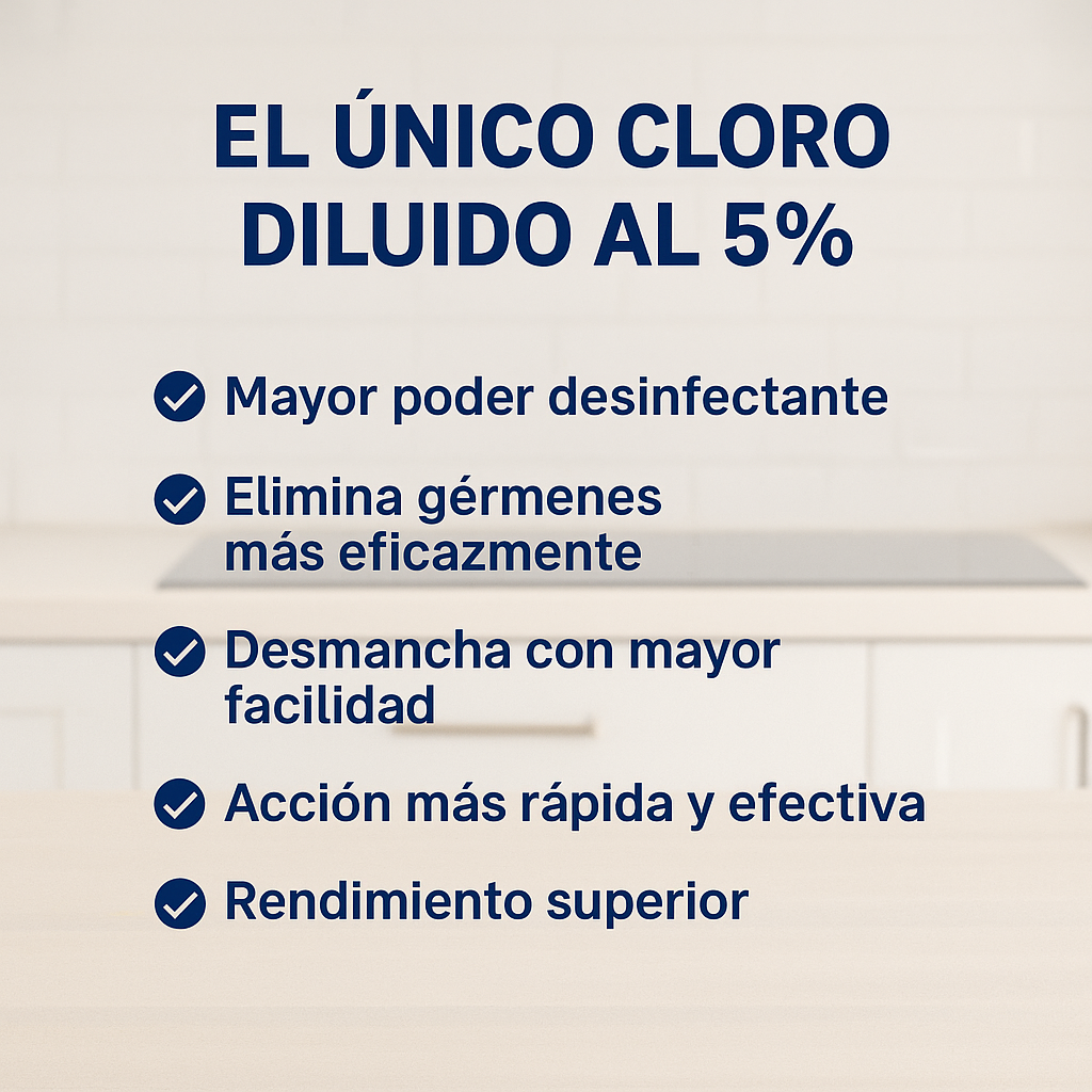 Cloro Liquido Concentrado Al 5% 5L Vapohouse