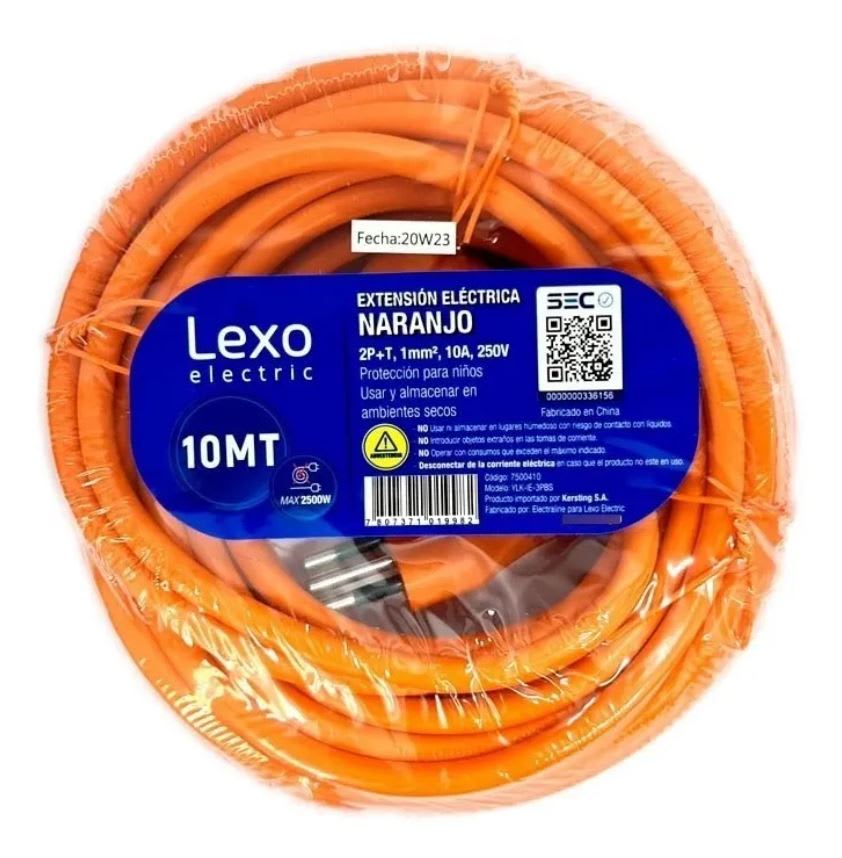 Alargador Naranjo 10m 10am Lexo