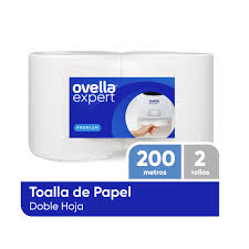 Toalla De Papel Doble Hoja Premium 200m 2 Rollos Ovella