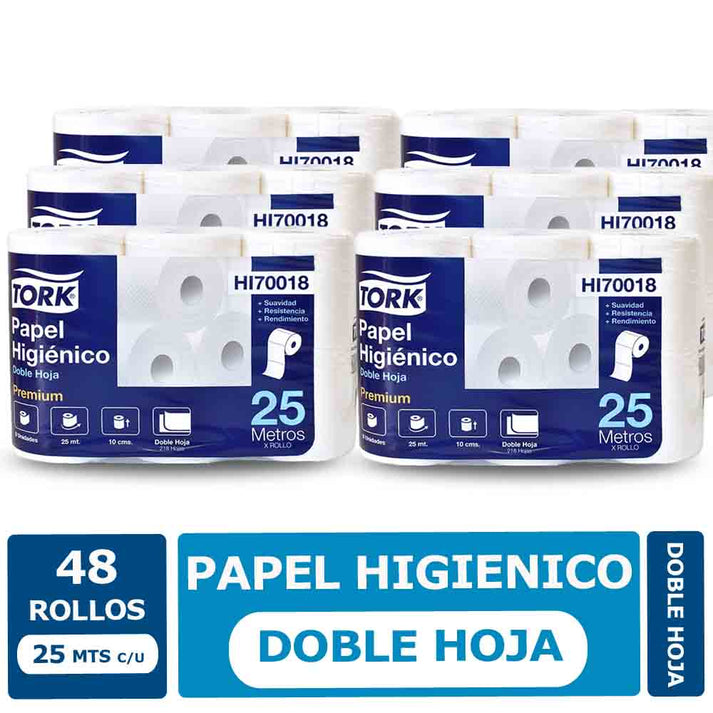 Papel Higiénico Doble Hoja 25m 48 Rollos Tork